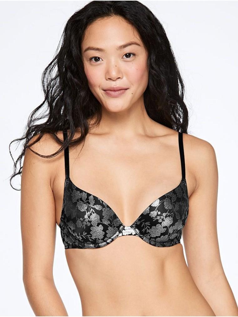 Бюстгальтер Victoria's Secret 394-746 Push-up 75В Чорний/Сріблястий (1-52) - фото 1