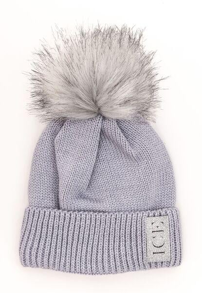 Шапка дитяча для дівчаток Айс D816 фліс 50-54 см Сірий