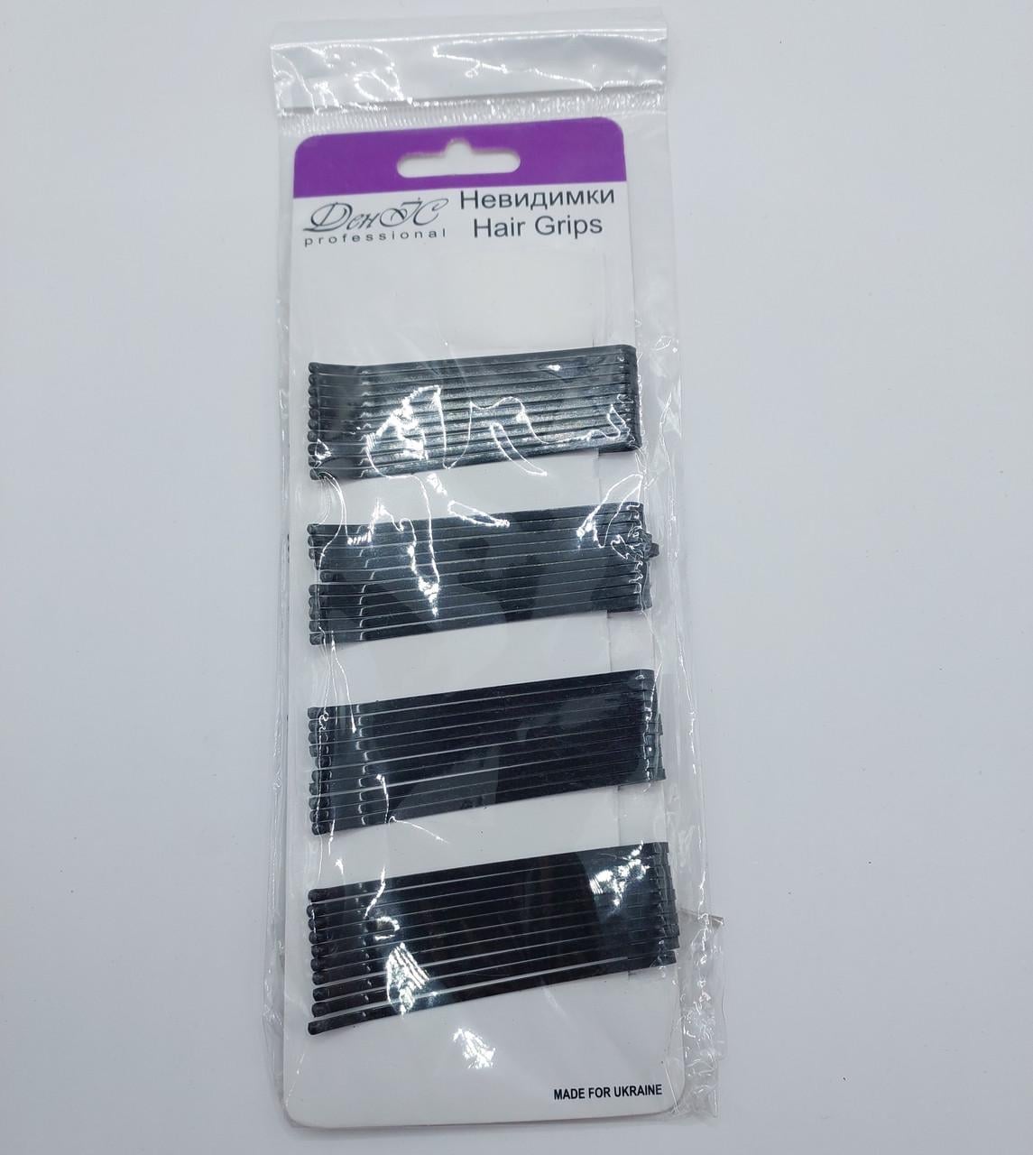 Невидимки для волос ДенІС professional 60 мм 40 шт. Черный (1453069982)