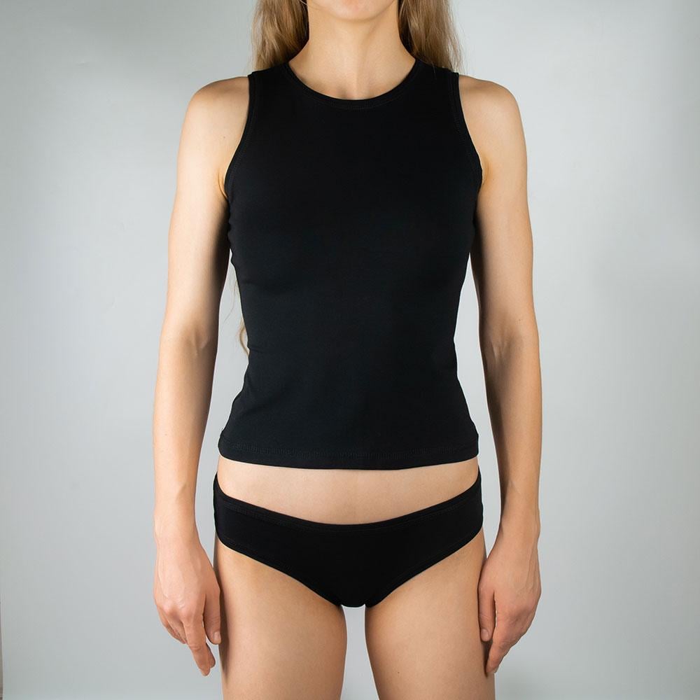 Комплект майка та труси XS Чорний - фото 1 Комплект майка та труси XS Чорний - фото 1