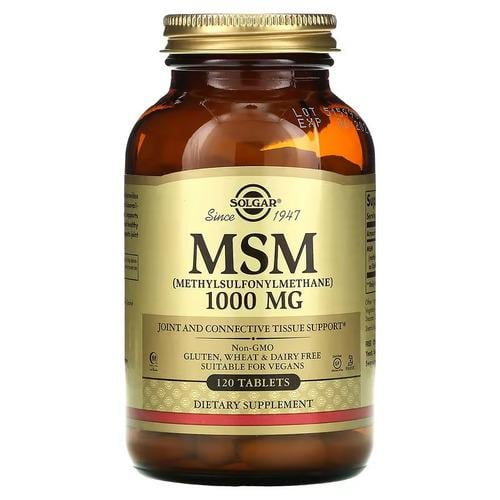 Сера MSM Solgar MSM 1000 мг 120 табл. (SOL-01734)