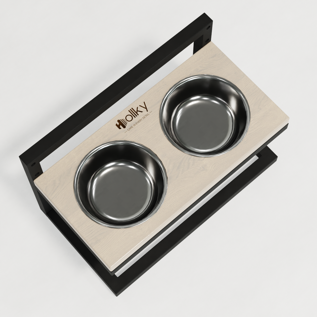 Миски на регулируемой подставке для маленьких собак Hollky Flex S 2х0,45 л (FS-422523-BLWH) - фото 6