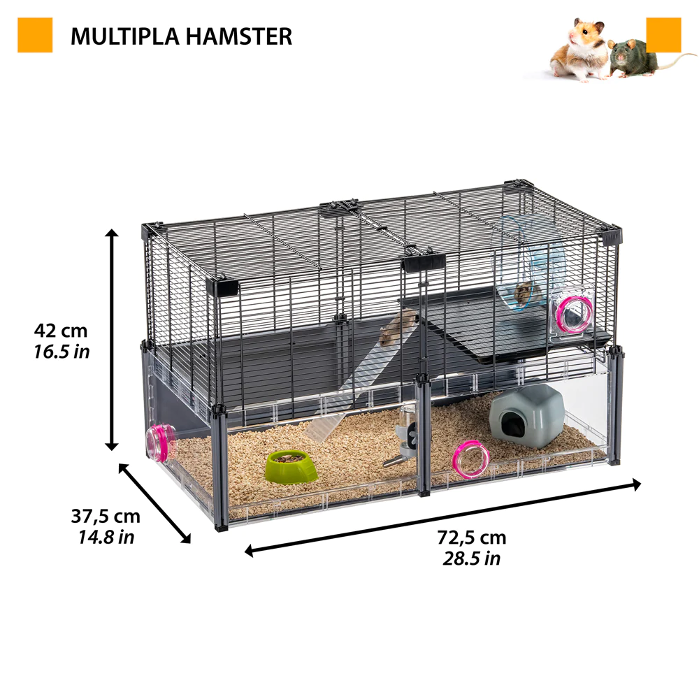 Клетка для хомяков и мышей Ferplast Multipla Hamster с аксессуарами 72,5х37,5х42 см (57007217) - фото 2