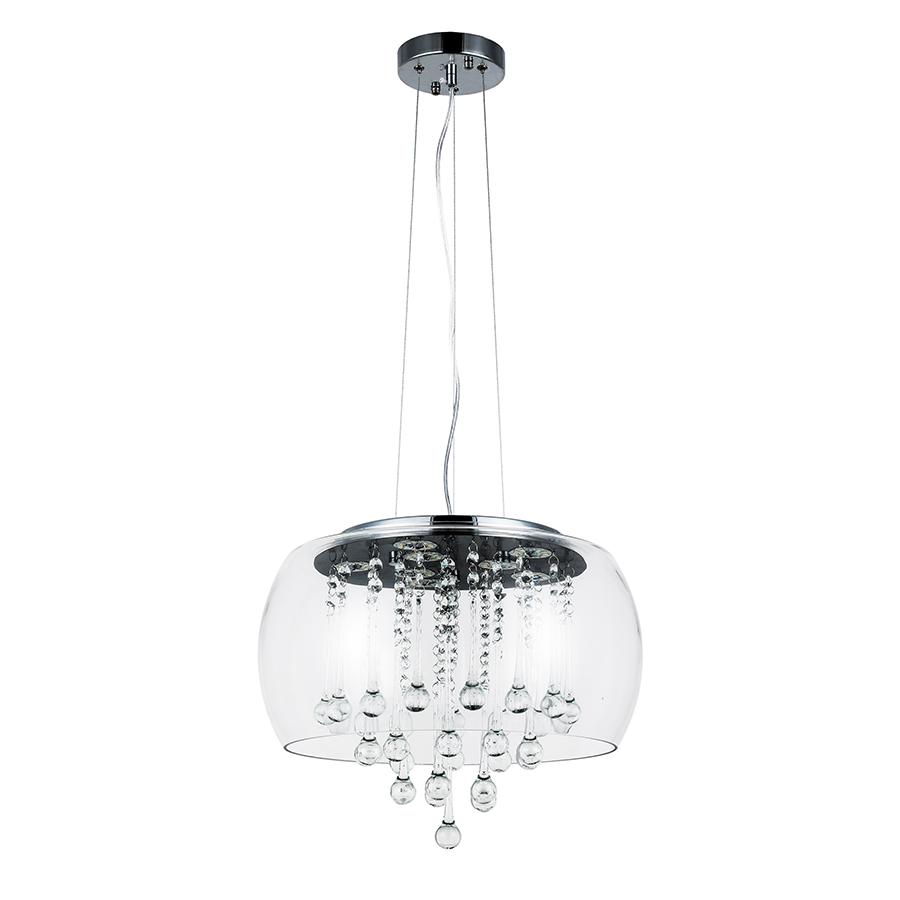 Светильник подвесной светодиодный Levistella 800P8057 CL 400х205 мм Хром/Прозрачный (31261066)