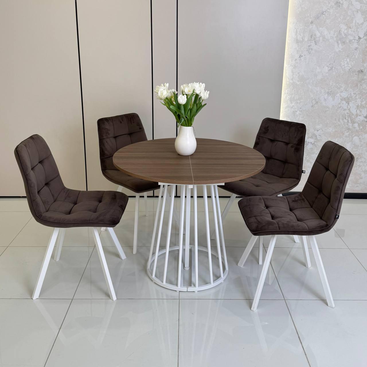 Стол кухонный раздвижной Grace УТП028007 Loft 3,5 м Орех франклин/Белый мат - фото 4 Стол кухонный раздвижной Grace УТП028007 Loft 3,5 м Орех франклин/Белый мат - фото 4