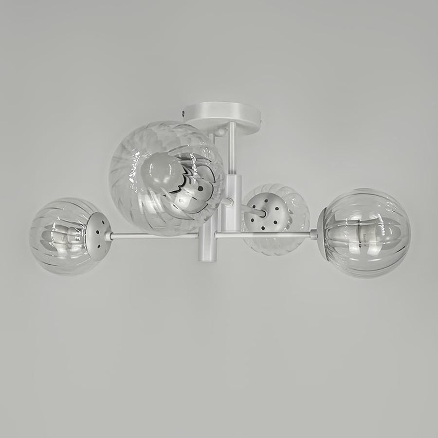 Люстра стельова на 4 прозорих плафони (51797/4 WT+CL) - фото 5 Люстра стельова на 4 прозорих плафони (51797/4 WT+CL) - фото 5