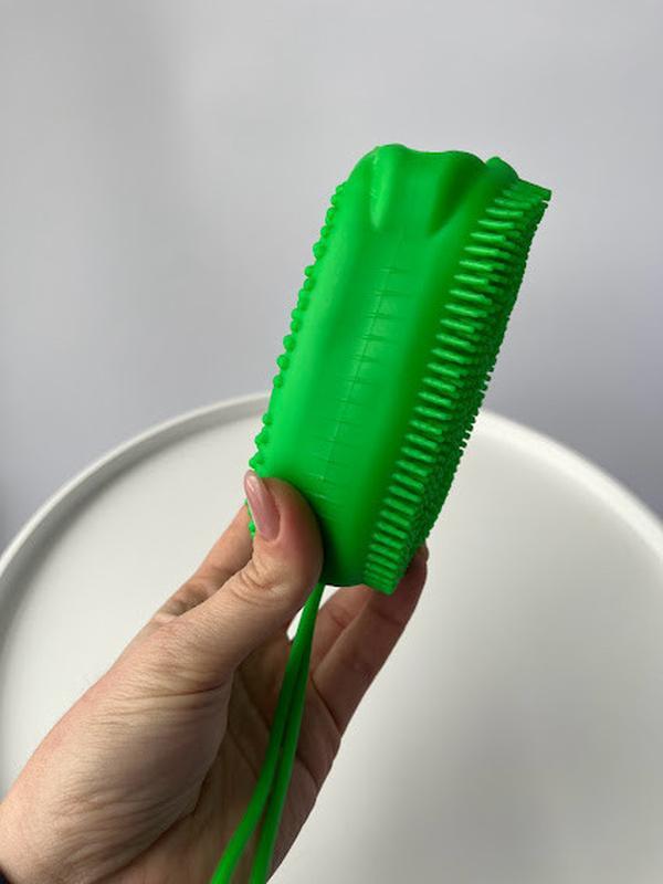 Мочалка массажная силиконовая Bath Brush WN-12 двухсторонняя с Зеленый (146М) - фото 4