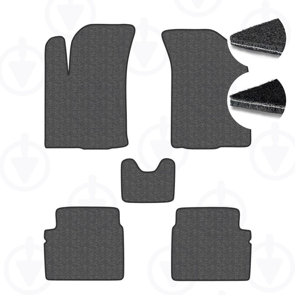 Комплект килимків в салон Star-Tex для Chevrolet Aveo T200/T250 2002-2011 р. хетчбек текстиль/VAG Графіт/Чорний (16825-65-55-57)