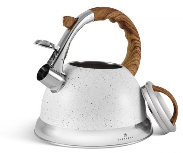 Чайник со свистком Edenberg EB-8852 с мраморным покрытием 3 л (EB-8852) - фото 2