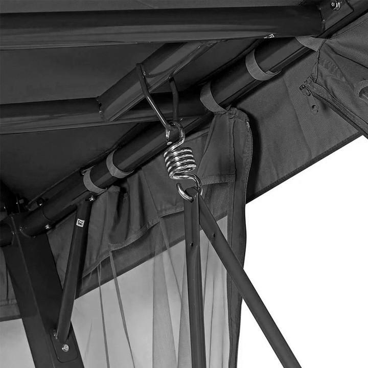 Садова гойдалка з павільйоном Just Garden Panama Сірий (2693494079) - фото 4 Садова гойдалка з павільйоном Just Garden Panama Сірий (2693494079) - фото 4