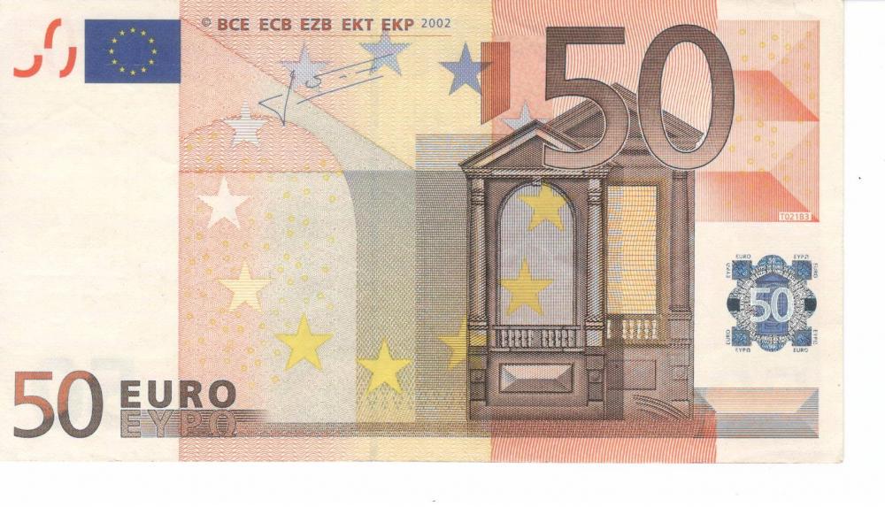 Коллекционная банкнота Бельгия 50 евро 2002 Z T021 VF (Б06823)