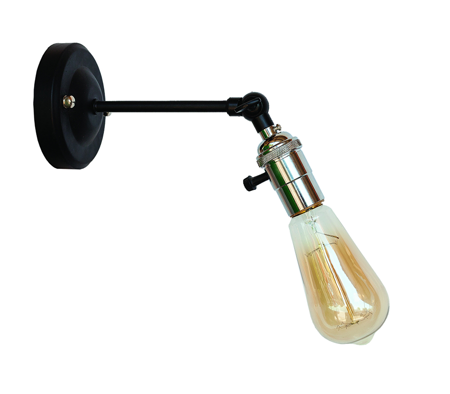 Бра Levistella Lofty подовжене з патроном AMP19 Чорний/Хром (1963530294)