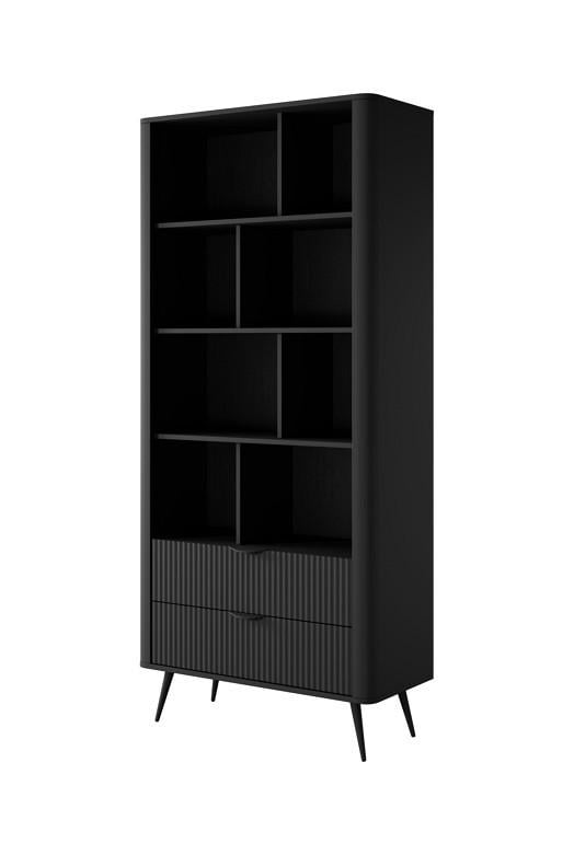Стеллаж Perfect Home Lante 2S с 2 ящиками и черными ножками Черный (PFH-091104) Стеллаж Perfect Home Lante 2S с 2 ящиками и черными ножками Черный (PFH-091104)