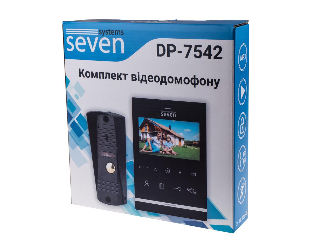 Комплект домофону із викликовою панеллю SEVEN DP-7542 Kit 4,3" Black - фото 5 Комплект домофону із викликовою панеллю SEVEN DP-7542 Kit 4,3" Black - фото 5