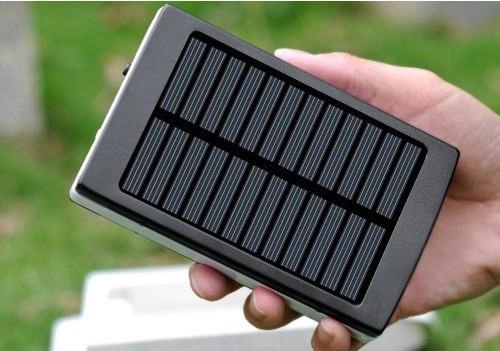 Зарядний пристрій Solar УМБ 20000 mAh із сонячною панеллю та Led лампою Чорний - фото 2