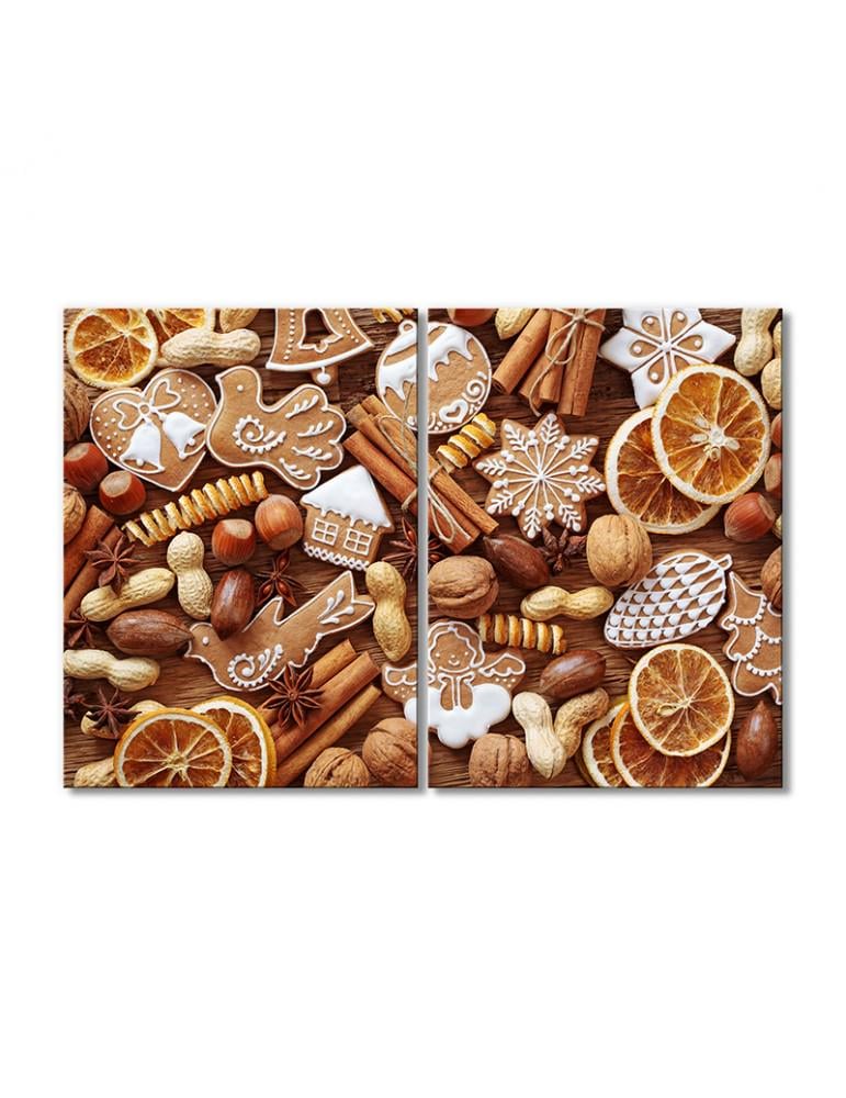 Картина модульная Рождественские пряности 2 модуля 60x90 см