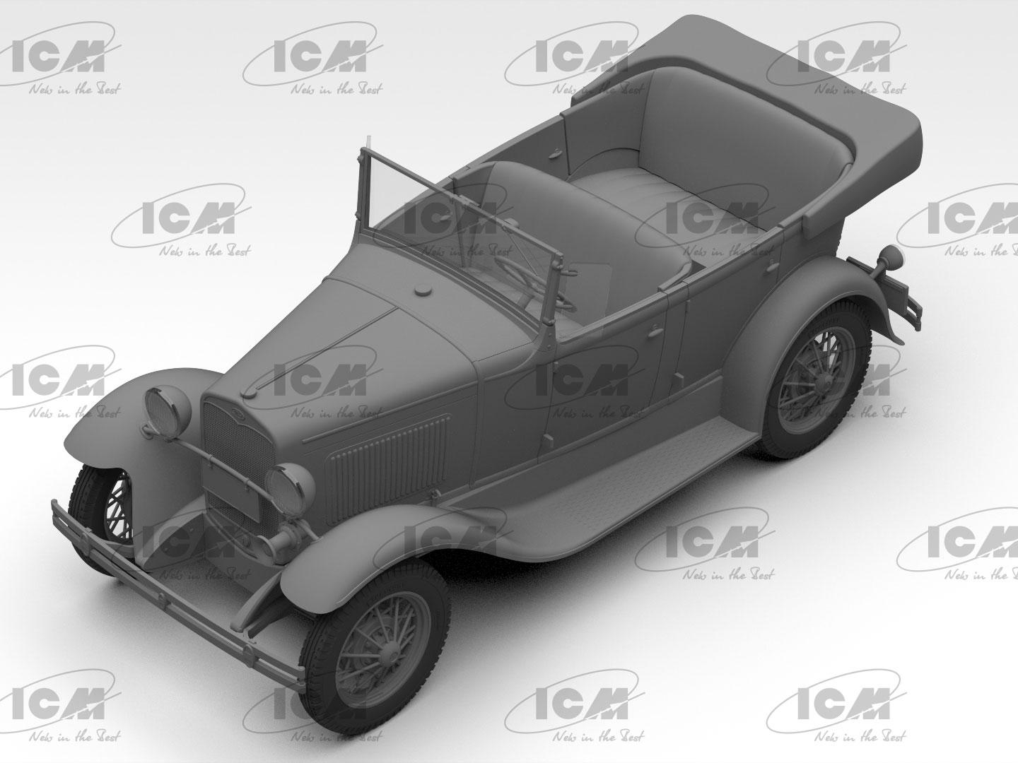 Сборная модель ICM A Standard Phaeton Американский легковой автомобиль 1930-е годы (24051) - фото 5