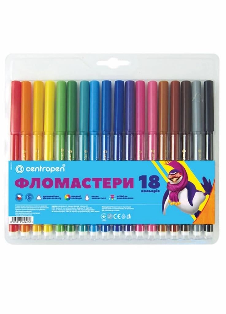 Фломастеры Centropen 7550/18 ТП 18 шт. (8595013626276)