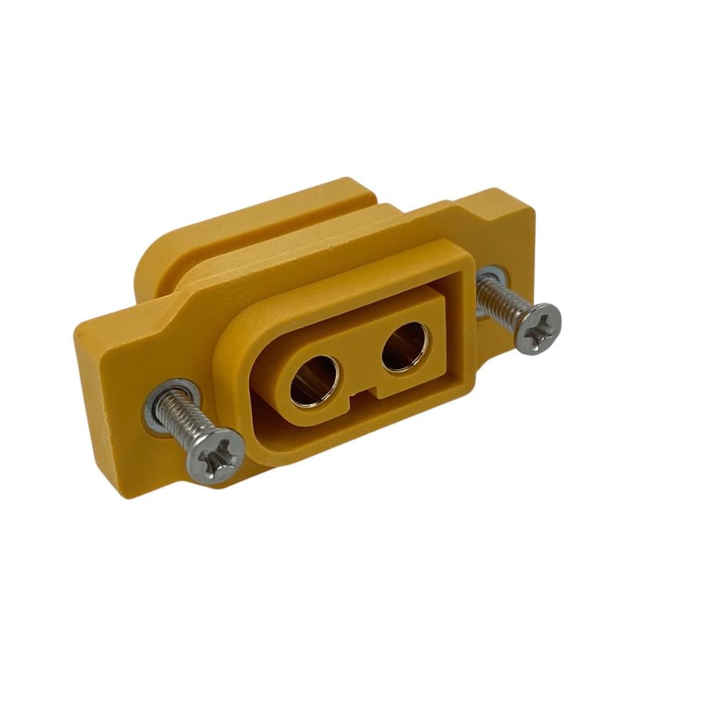 Разъем питания мама XT60NE-F Amass с винтиками на корпус Желтый