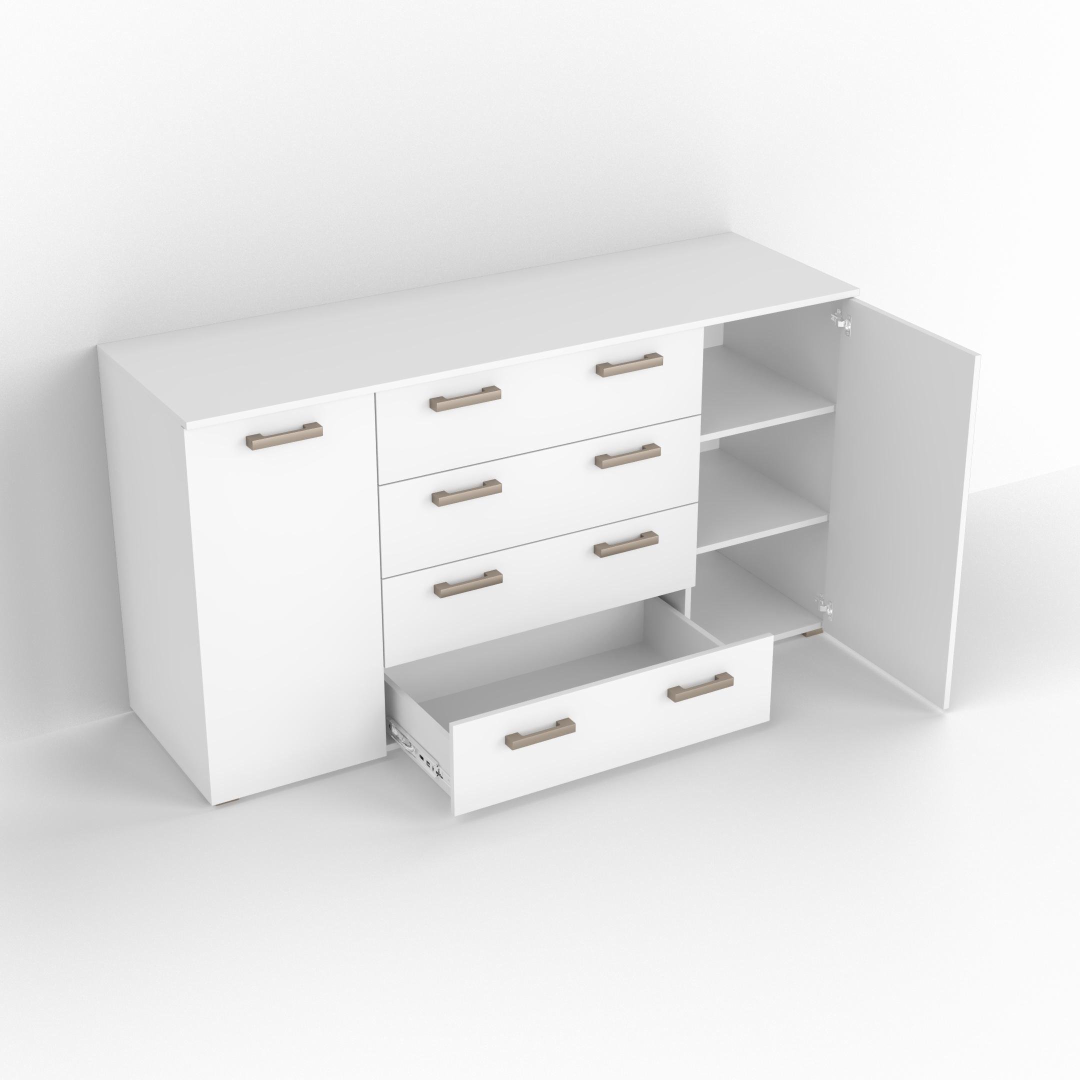 Комод Idea ТКБ-375.2 на 4 шухляди з дверима Білий (26718335) - фото 2 Комод Idea ТКБ-375.2 на 4 шухляди з дверима Білий (26718335) - фото 2