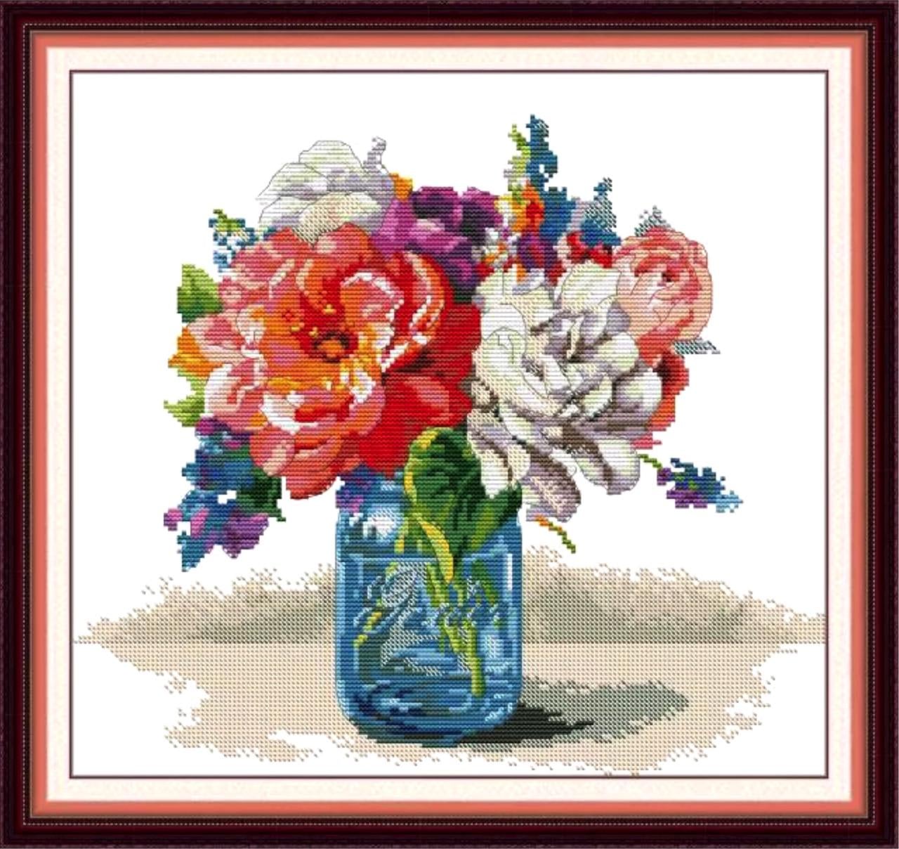 Набір для вишивання Vases з нанесеною схемою AIDA 14CT 37х35 см (2373374604)