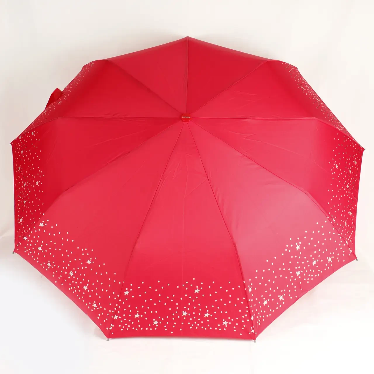 Зонт женский Toprain Umbrella 501 №9 складной полуавтомат Красный со звездочками (2770838918)