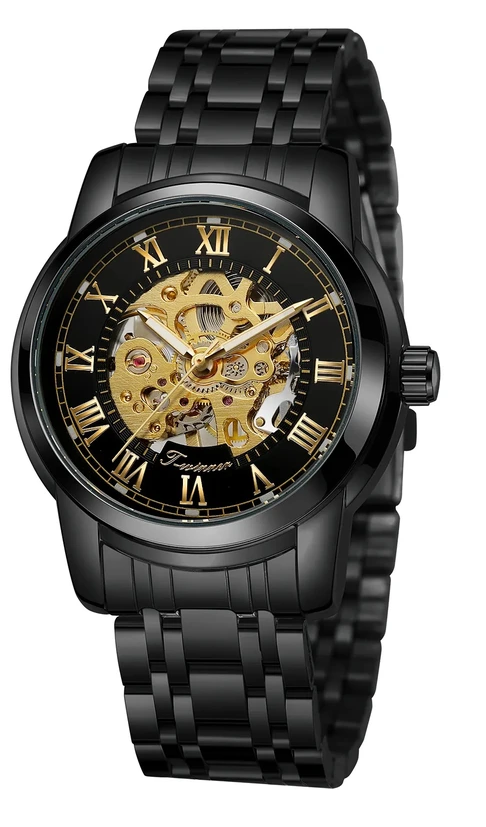 Наручний годинник Forsining 8250 All Black Steel Наручний годинник Forsining 8250 All Black Steel