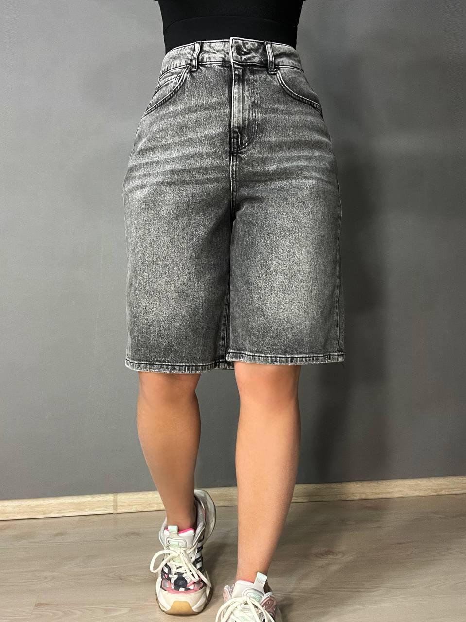 Шорты женские джинсовые Zeo Basic 4868 бермуды р. 42 Серый (26389117)