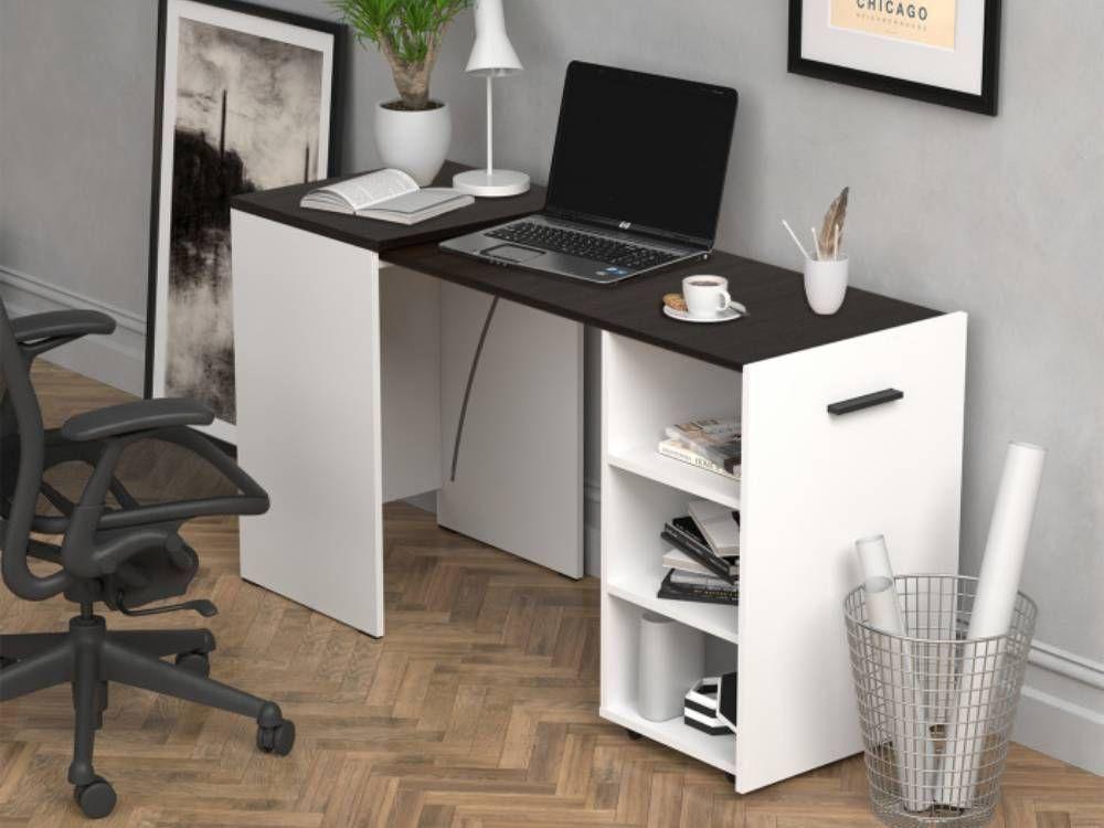 Стіл-трансформер Knap Hobana World 140х50х75 см Білий/венге темний (S201000120) - фото 2