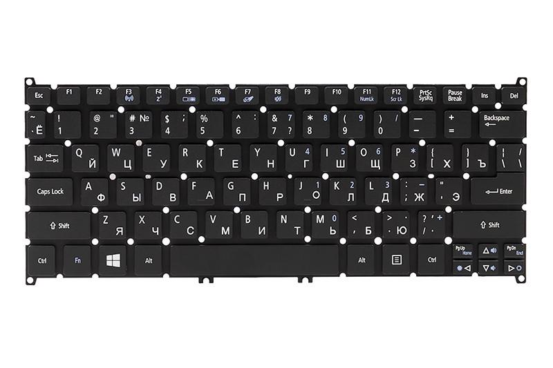 Клавiатура Power для ноутбука ACER Aspire S3 S5 One 756 TravelMate B1 без фрейма Чорний