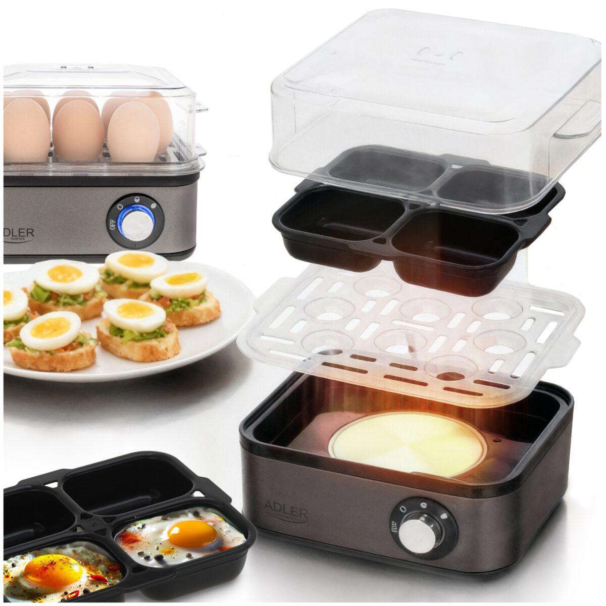 Яйцеварка Adler AD 4486 Gun Metal металева на 8 яєць (29918248) - фото 18 Яйцеварка Adler AD 4486 Gun Metal металева на 8 яєць (29918248) - фото 18