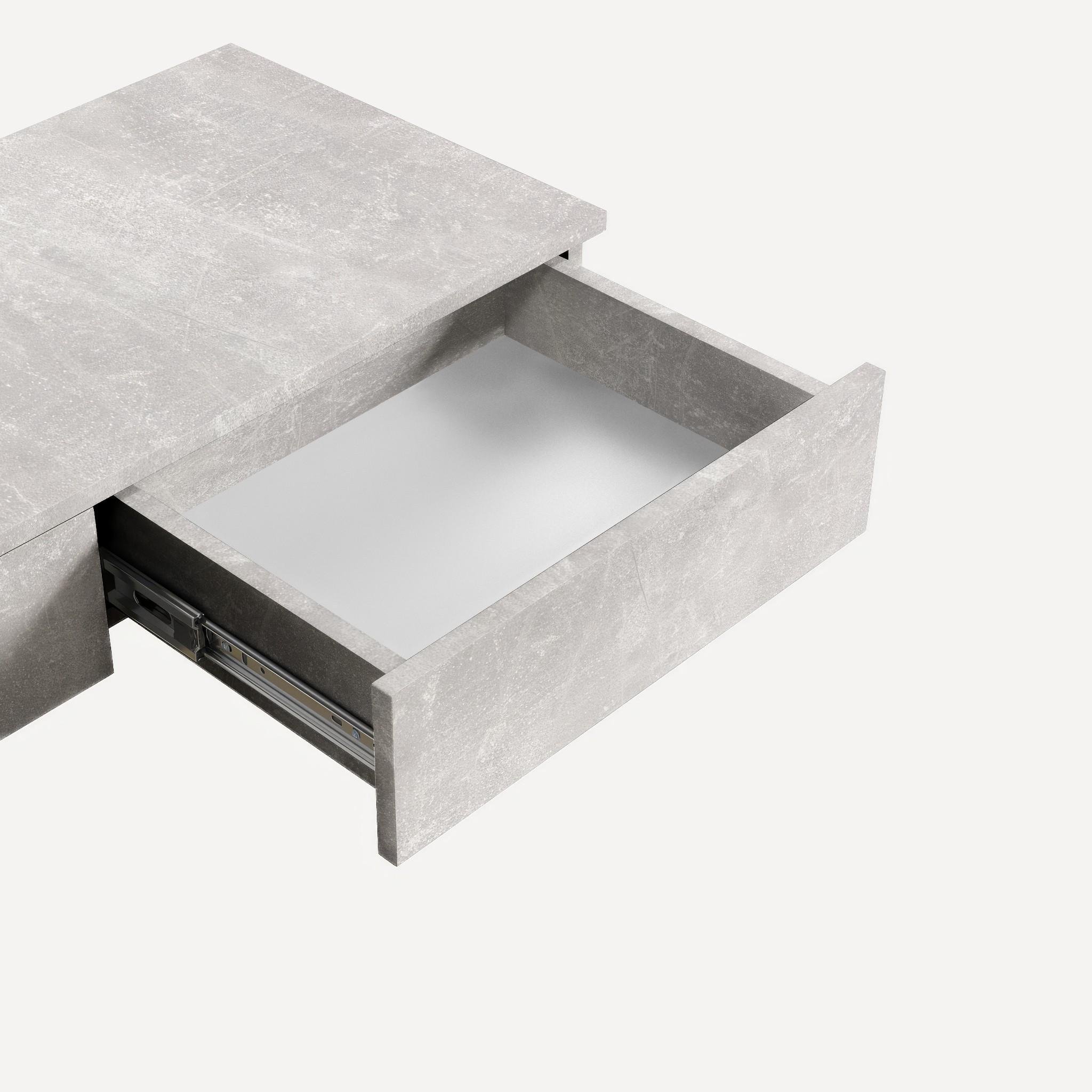 Туалетний стіл підвісний FT-226 1000x310x186 мм Бетон - фото 4