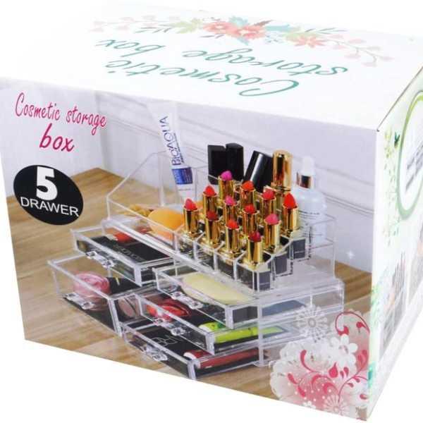 Органайзер для косметики Cosmetic Storage Box акриловий на 5 секцій (13902188) - фото 3