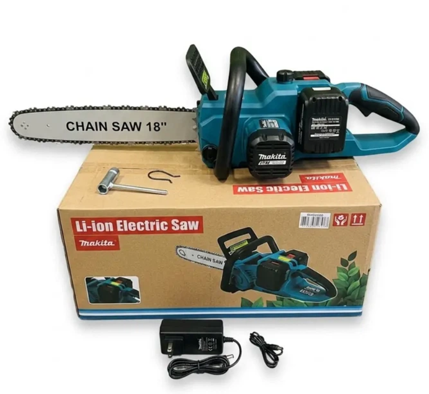 Пила цепная аккумуляторная Makita 48 В 6 Ач бесщеточная шина 40 см 14 м/с масляный бак 80 мл Пила цепная аккумуляторная Makita 48 В 6 Ач бесщеточная шина 40 см 14 м/с масляный бак 80 мл
