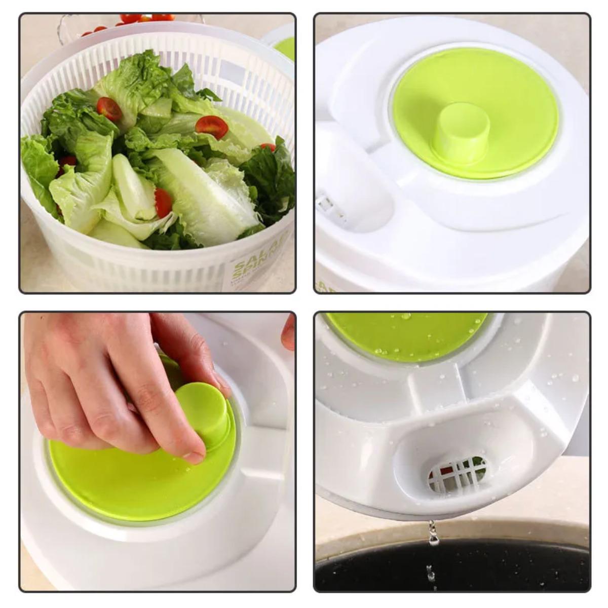 Сушилка для зелени и овощей Salad Spinner 21,5х13 см (R94390) - фото 6