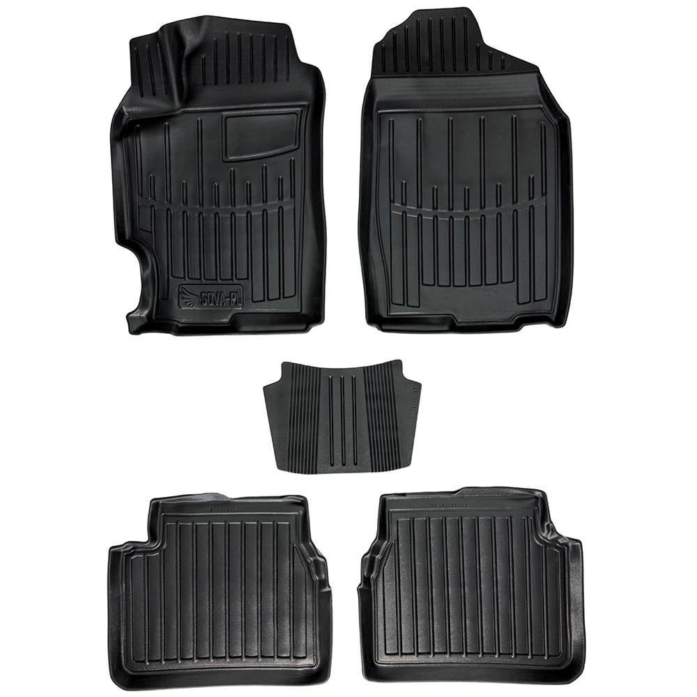 Коврики в салон SOVA-PL для Mazda 6 GG/GY 2002-2008 резиновые 5 шт. Черный (28800455)