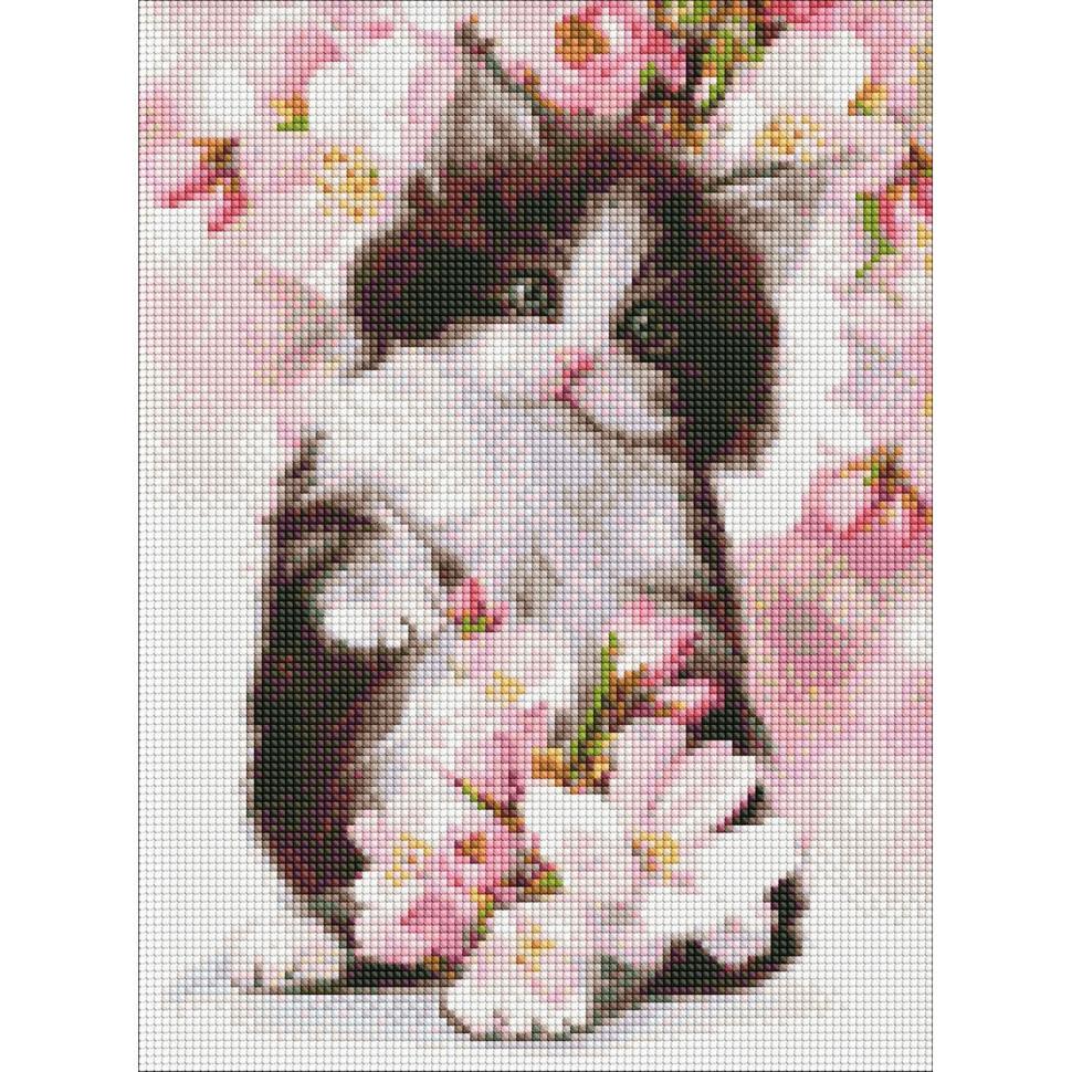 Алмазная мозаика Идейка Пушистый котенок 30x40 см (AMO7577)