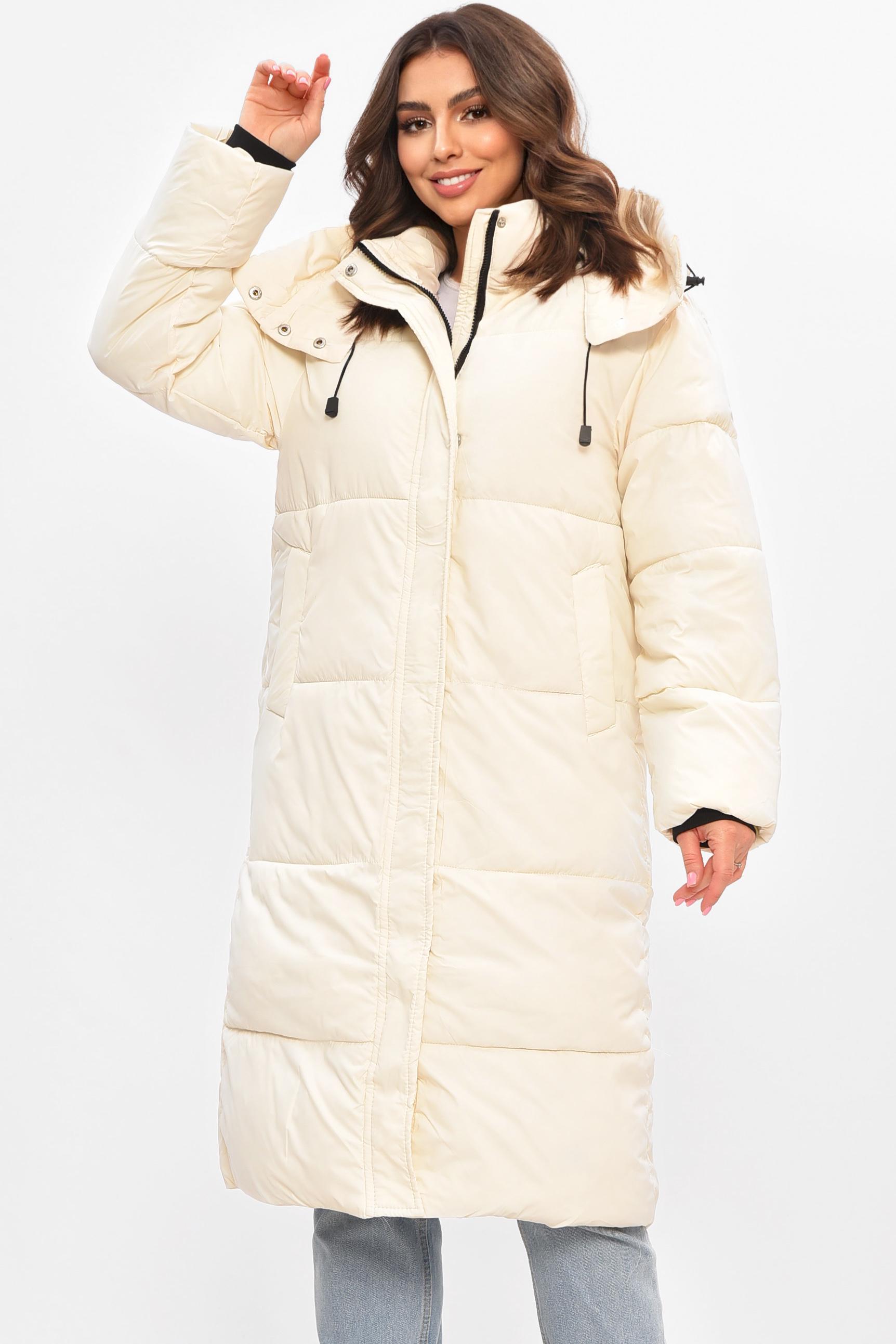 Куртка женская удлиненная зима XL Молочный (207009) Куртка женская удлиненная зима XL Молочный (207009)