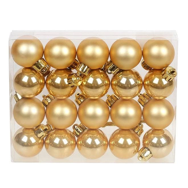 Набір пластикових новорічних куль 147-288 20 шт. 3 см (12048)