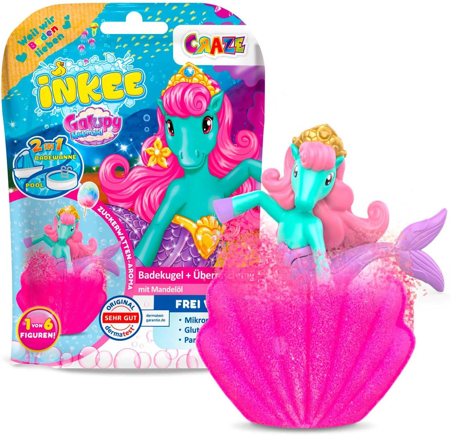 Бомбочка для ванни дитяча з іграшкою-сюрпризом CRAZE INKEE Galupy Mermaid 100 г аромат солодкої вати 1 шт. (SKU-397) (SKU-397) Бомбочка для ванни дитяча з іграшкою-сюрпризом CRAZE INKEE Galupy Mermaid 100 г аромат солодкої вати 1 шт. (SKU-397) (SKU-397)