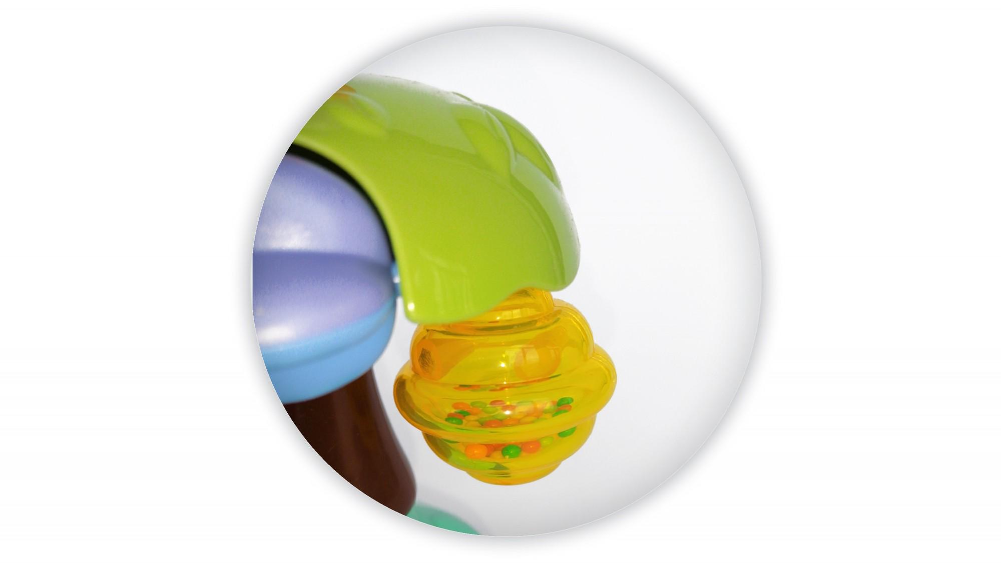 Брязкальце TK Group Сова з гризунком і коліщатком на присосцi 19 см Різнокольоровий (110458FLN) - фото 5