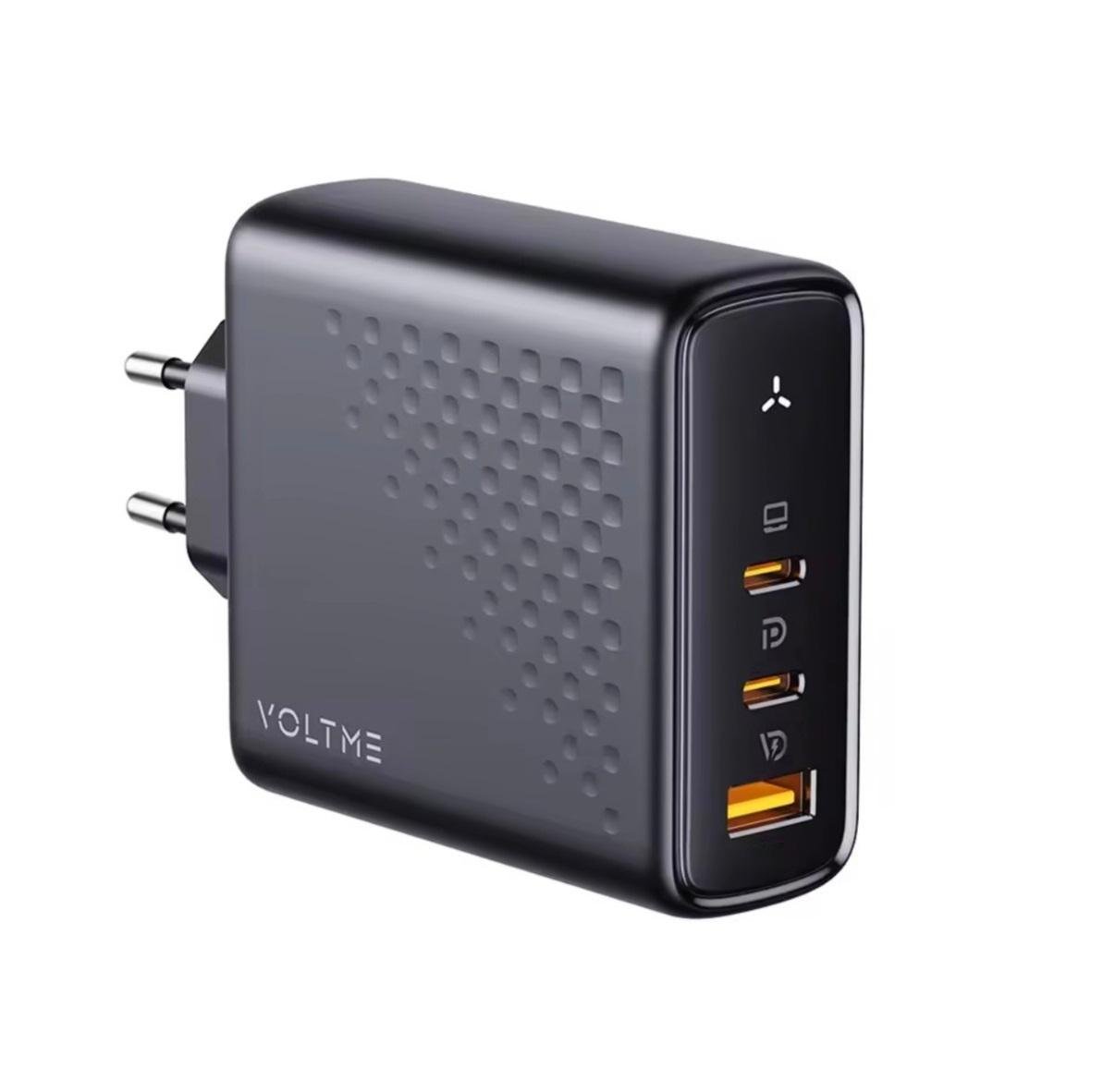 Зарядний пристрій мережевий VOLTME Revo GaN3 140 W 2 Type-C/1 USB (30839184)