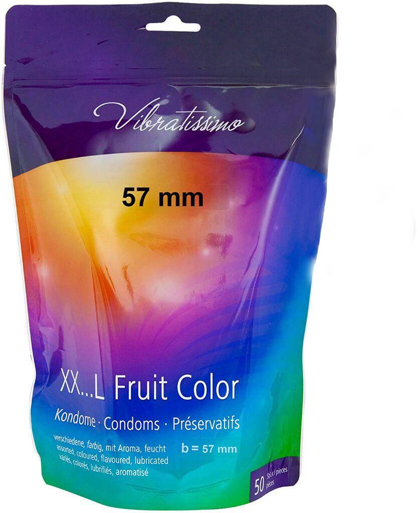 Презервативи збільшеного розміру Vibratissimo XX ... L Fruit Color 57 мм 50 шт. (8115060356)