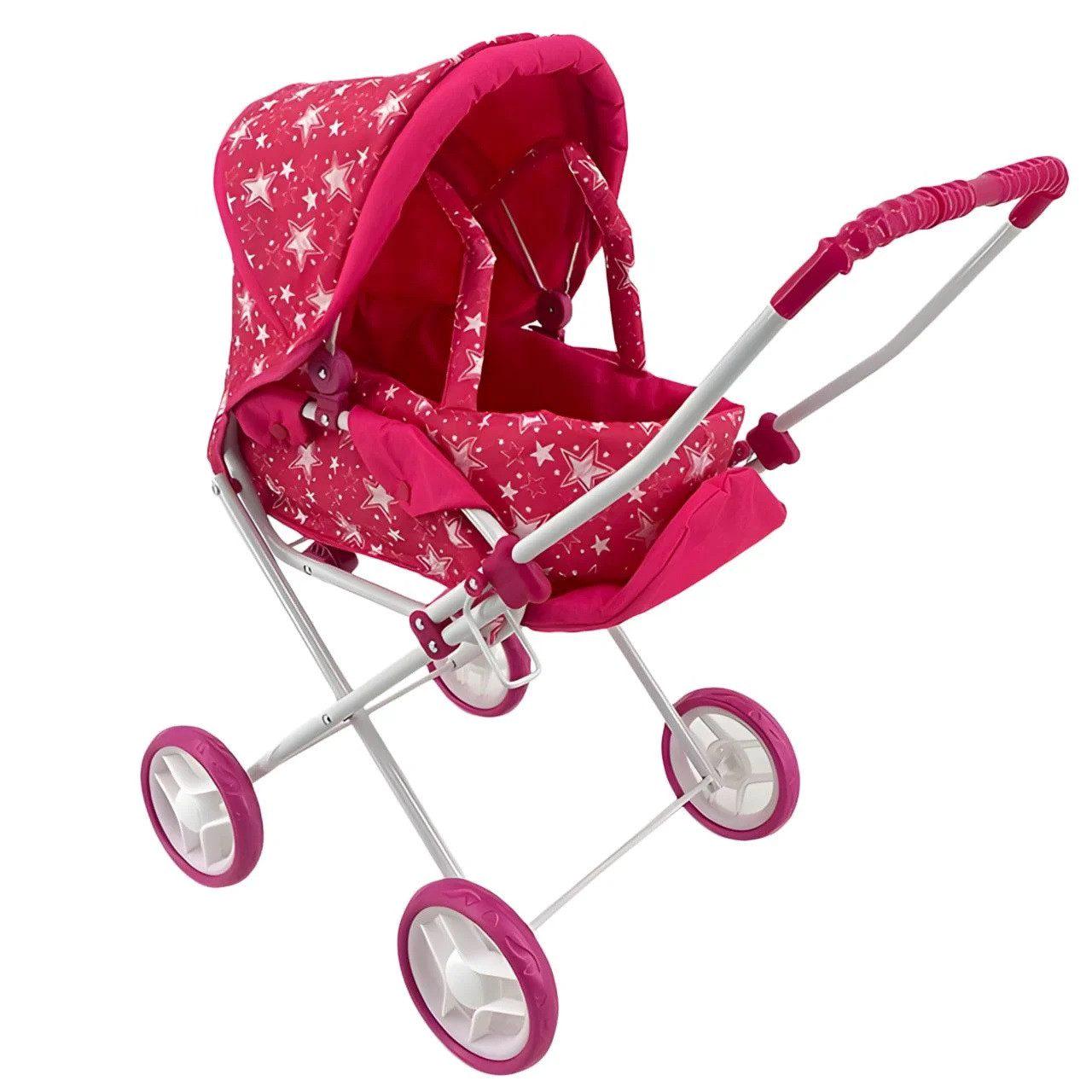Коляска для ляльки 9391 Зірки Рожевий (30076306)