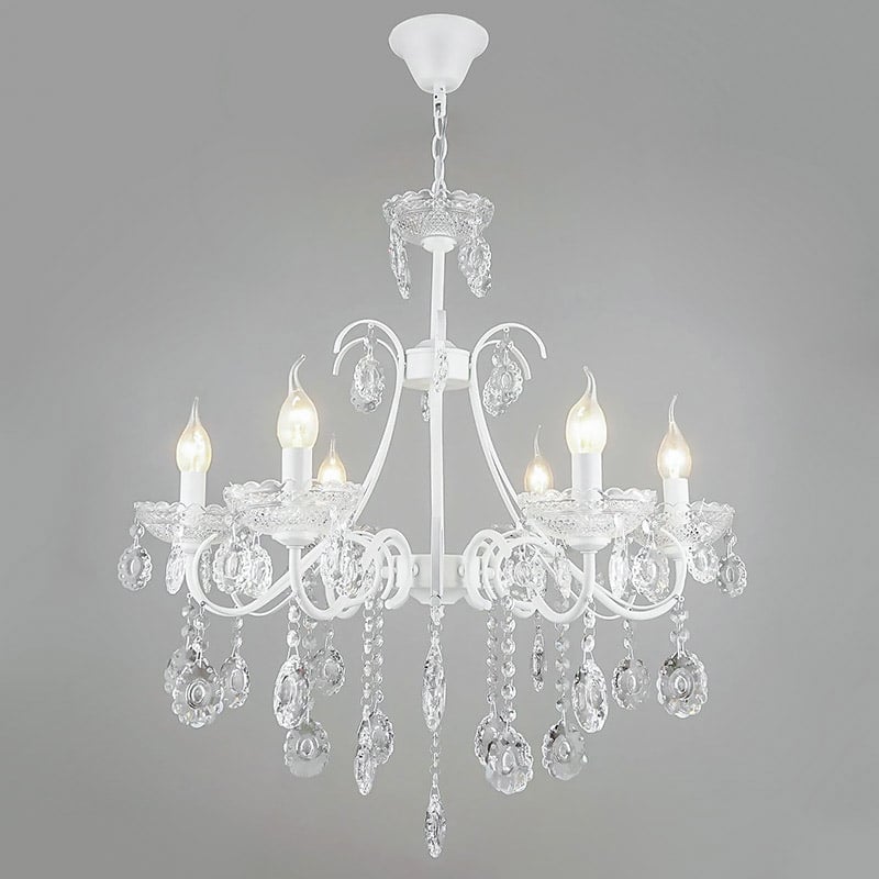 Люстра подвесная Light House NM-15313-6 хрустальная Белый