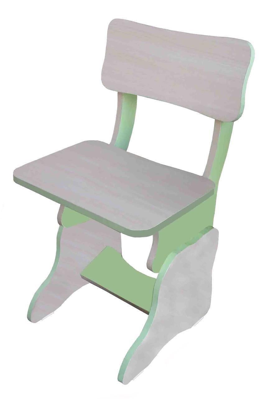 Стул МАКСИ-МЕбель Мишутка Дуб молочный/Зеленая вода (8930)
