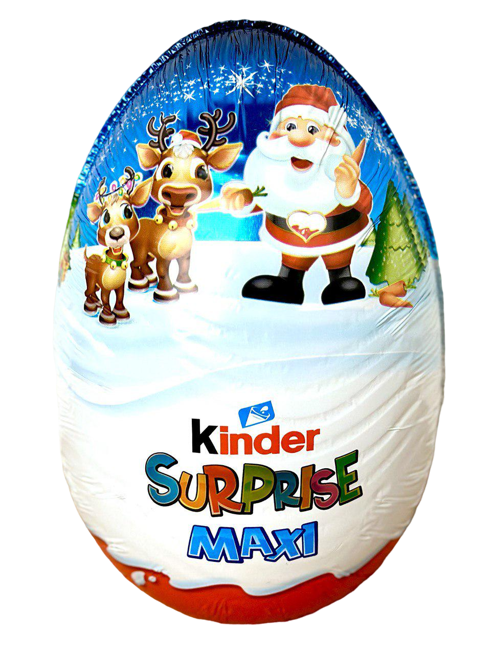 Яйце шоколадне Kinder Uberraschung Riesen Ei New Year Maxi 220 g Синій (13449834)