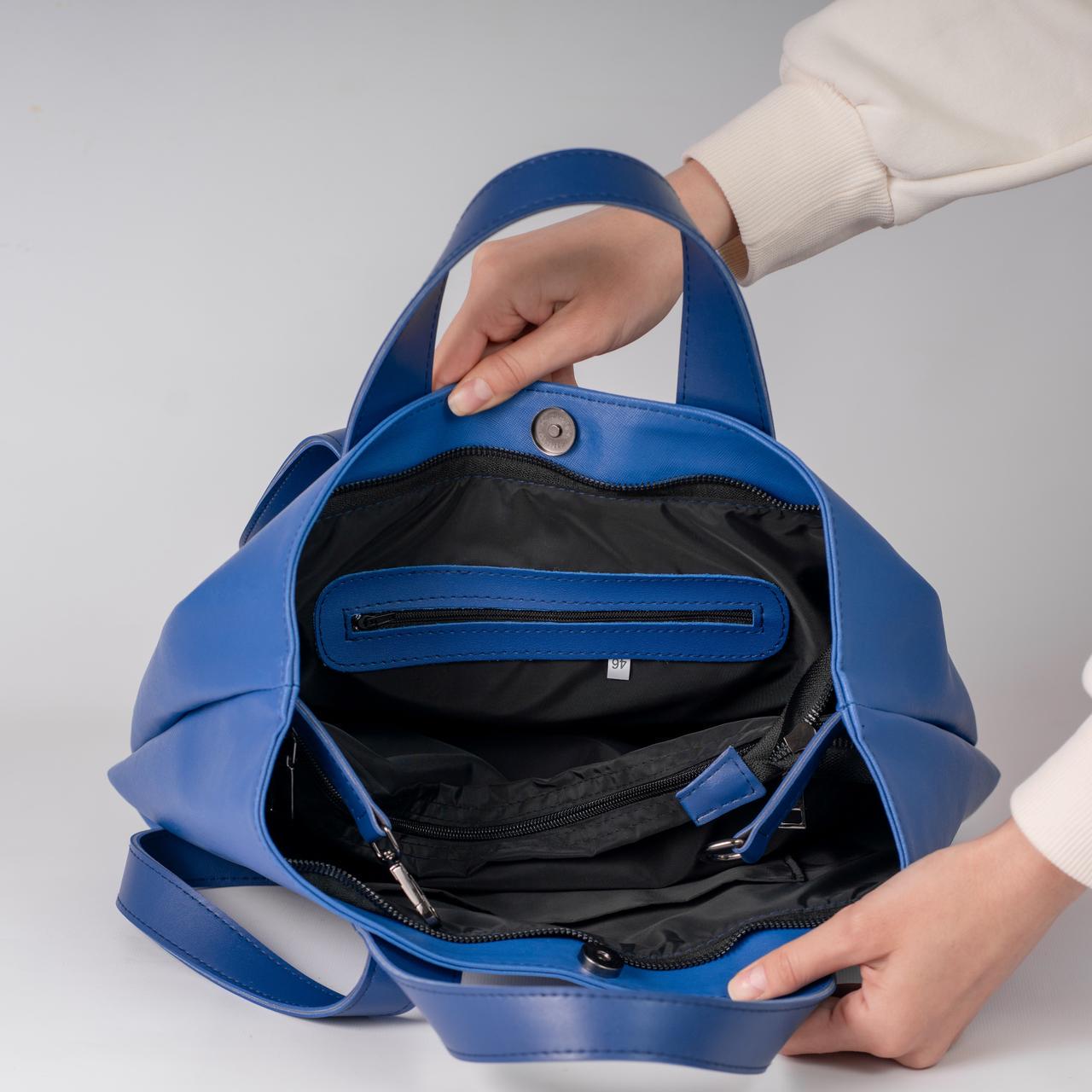 Сумка женская тоут XENIA № 29-24 Синий - фото 4