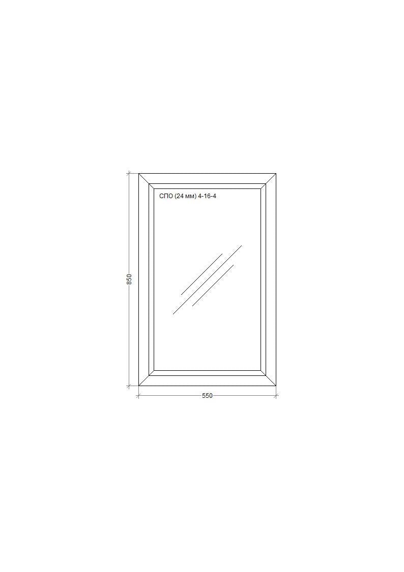 Вікно металопластикове WDS MiroPlast глухе 550х850 мм (M.0.24.55.85 ) - фото 2 Вікно металопластикове WDS MiroPlast глухе 550х850 мм (M.0.24.55.85 ) - фото 2