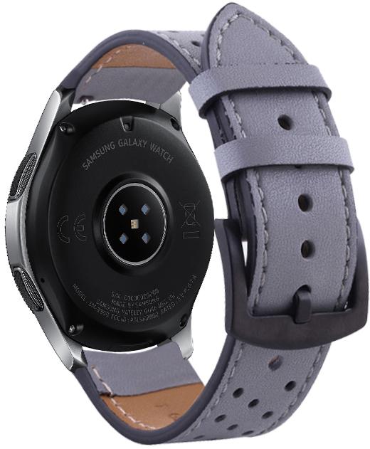 Ремінець шкіряний Classico для Galaxy Watch 46 мм Grey (16873)